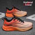 Sarah Express Men's Breathable Casual Lace-Up Sneakers Orange