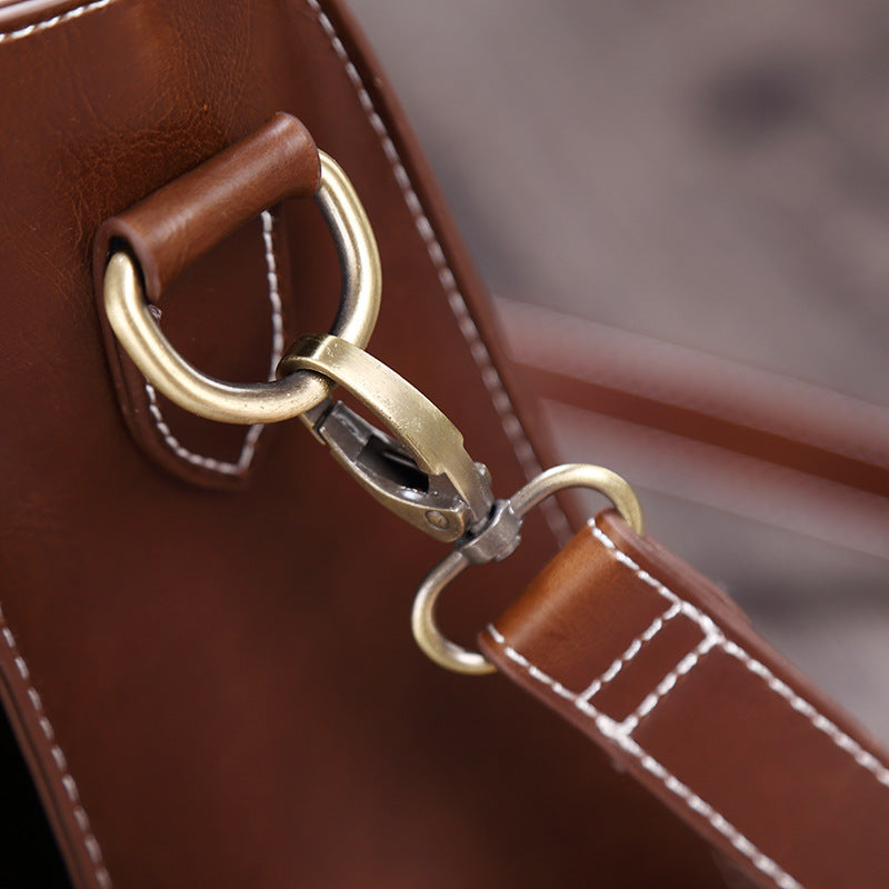 Sarah Express Retro Business Horizontal Messenger Briefcase