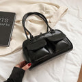 Sarah Express Multi-Pocket Structured Shoulder Handbag Black