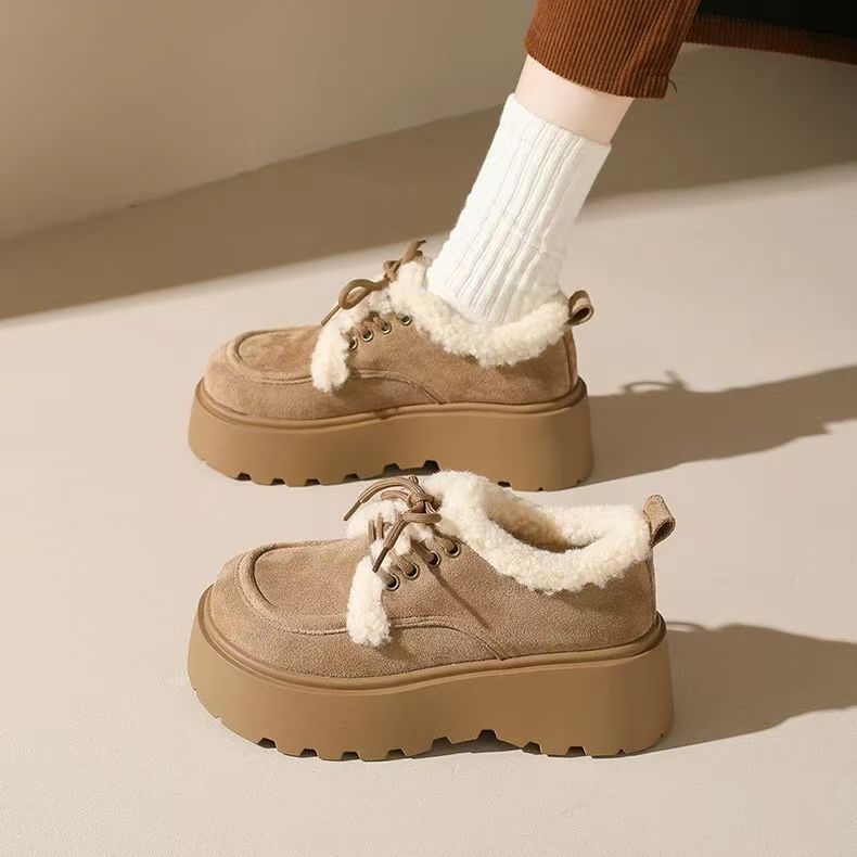 Sarah Express Fleece-Lined Chunky Sole Comfort Flats