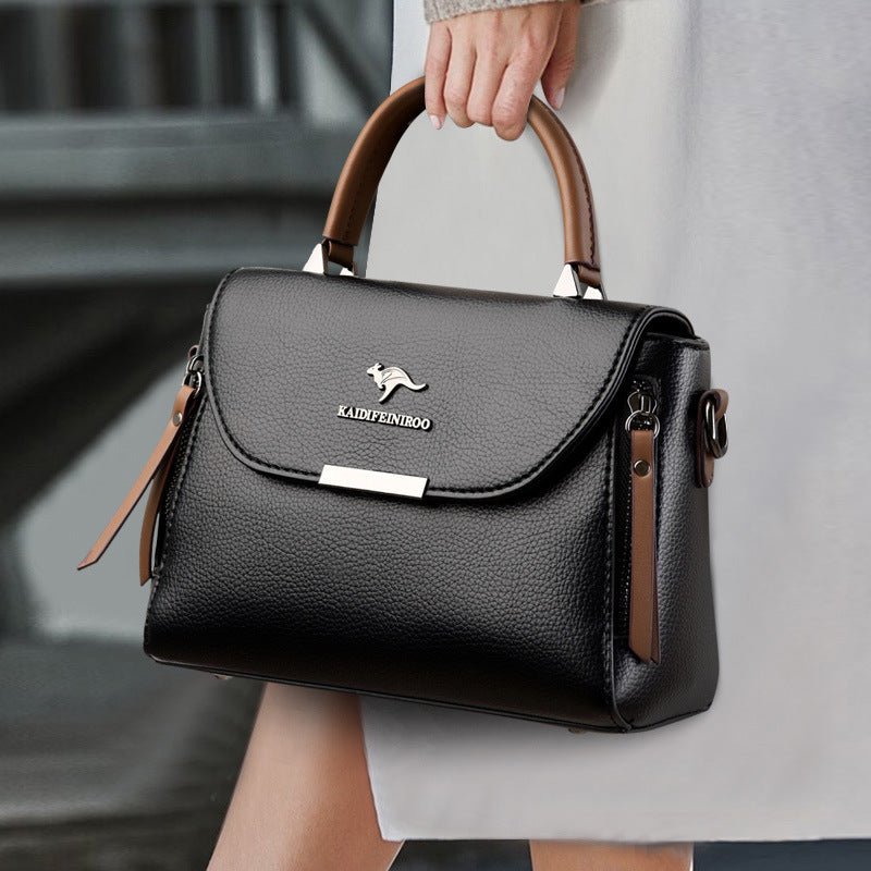 Sarah Express Structured Leather Crossbody Shoulder Bag