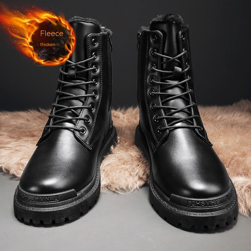 Sarah Express Men's Thermal Fleece Lined Martin Boots
