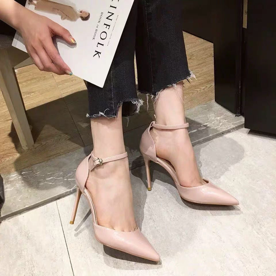 Sarah Express Pointed Toe Stiletto Ankle Strap Sandals