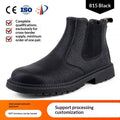 Sarah Express Men's Protective Steel Toe Work Boots Black