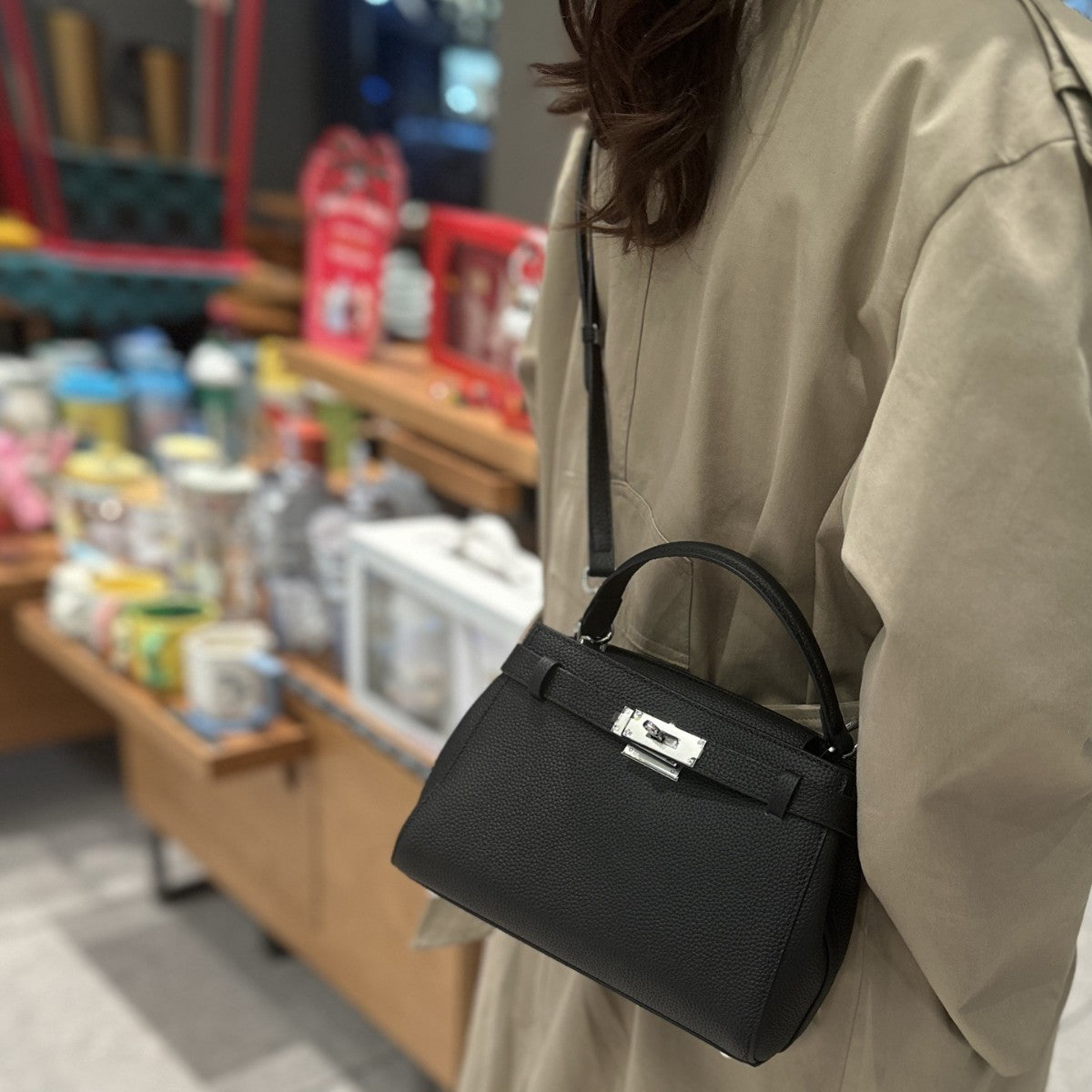 Sarah Express Structured Leather Kelly Small Square Bag