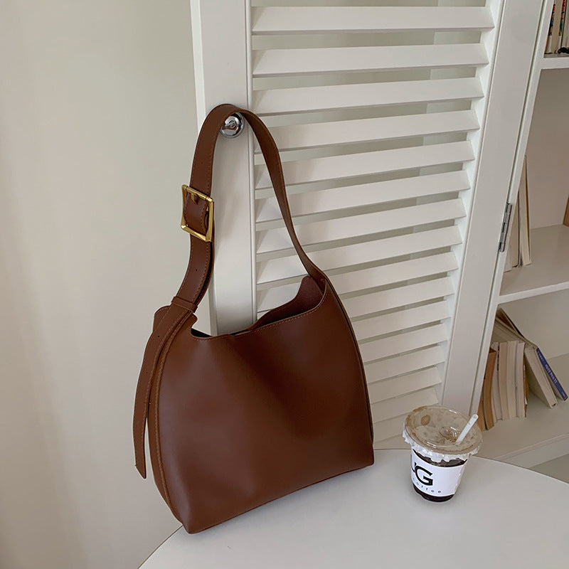 Sarah Express Minimalist PU Leather Vertical Shoulder Bag