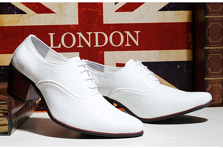 Sarah Express Men's Pointed Toe Textured Dress Shoes