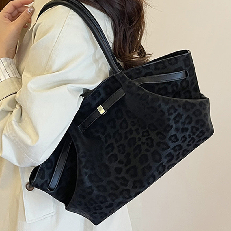 Sarah Express Retro Suede Quilted Patchwork Tote Handbag