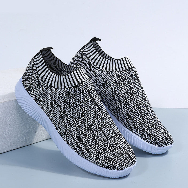 Sarah Express Unisex Stripe Knit Sock Sneakers