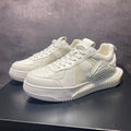 Sarah Express Men's Breathable Leather Casual Sneakers White