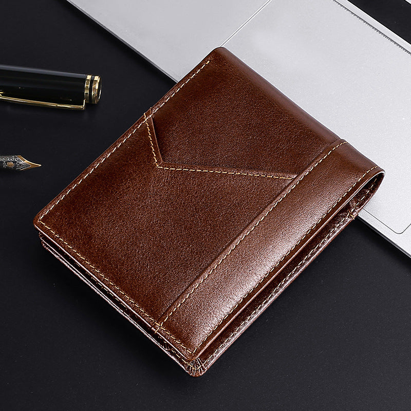Sarah Express Men's Leather Trifold Business Wallet