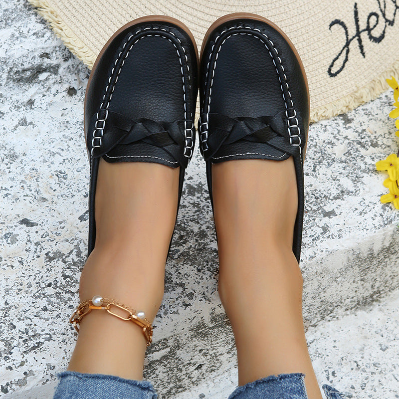 Sarah Express Woven PU Slip-On Casual Flats