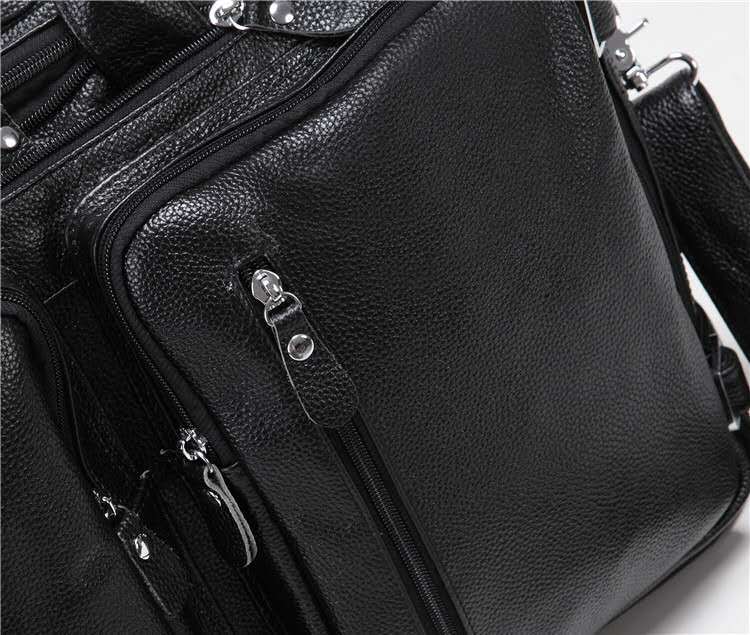 Sarah Express Structured Leather Laptop Handbag