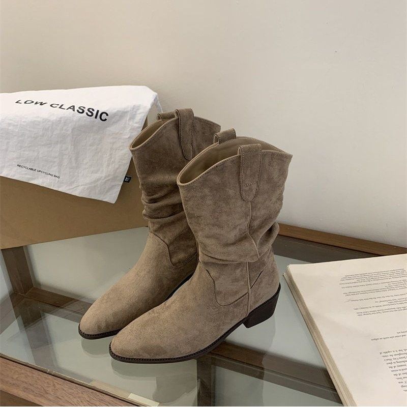 Sarah Express Women's British-Style Chunky-Heel Ankle Boots