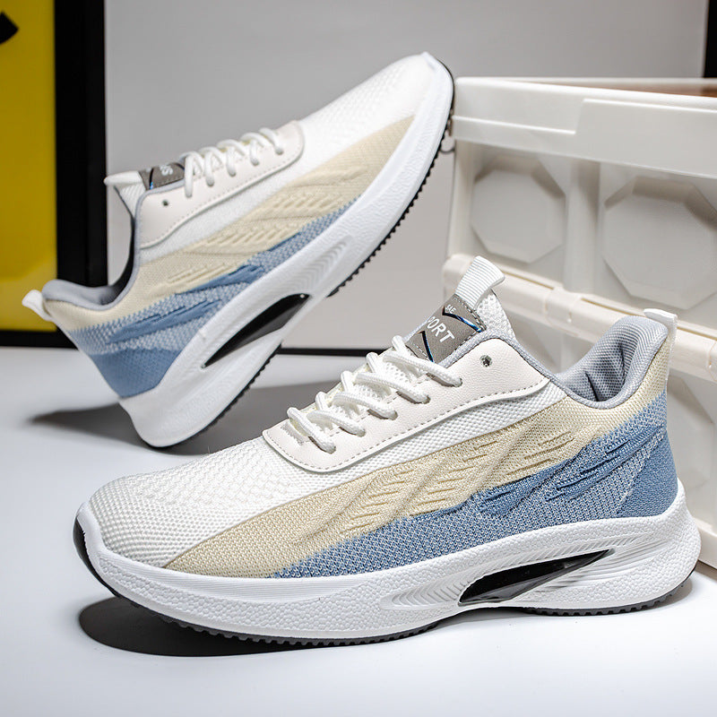 Sarah Express Color-blocked Mesh Lace-Up Sneakers