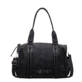 Sarah Express Korean Vintage PU Leather Tote Shoulder Bag Black