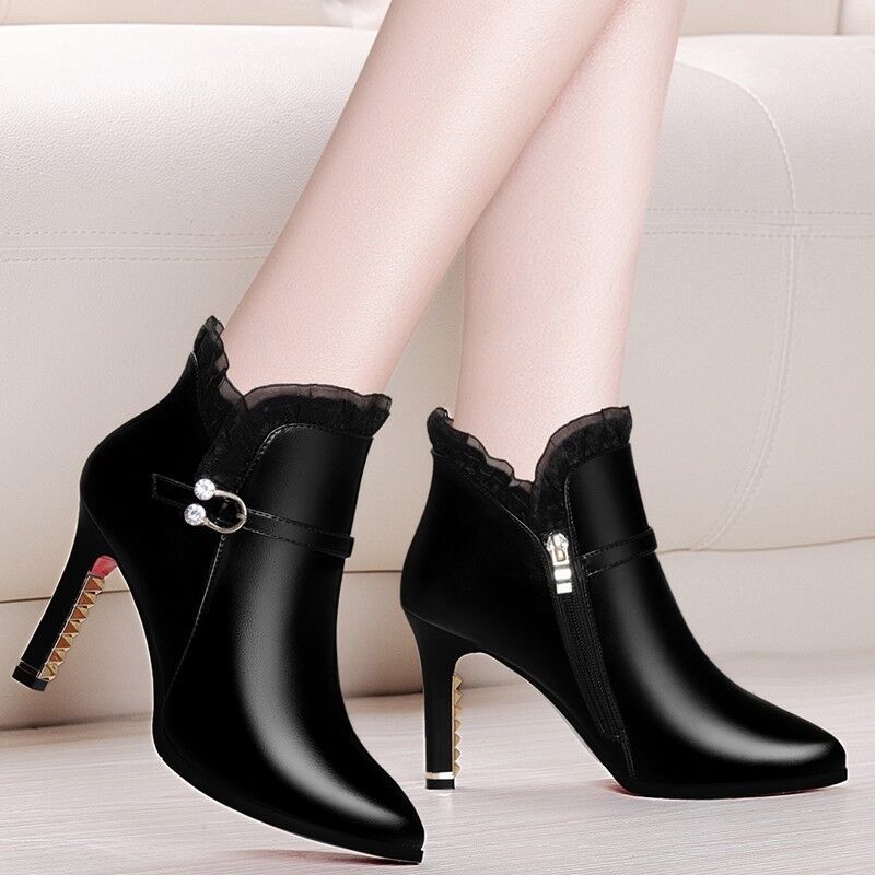 Sarah Express Women's Pointed Toe Stiletto Ankle Boots