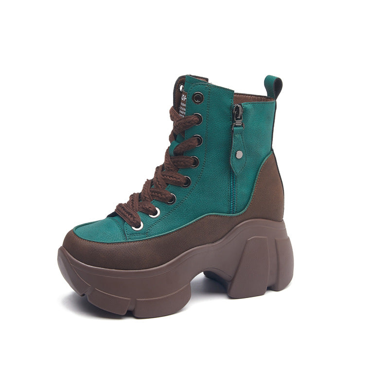 Sarah Express Retro Wedge Casual Short Boots