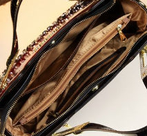 Sarah Express Studded Pillow Tote Shoulder Bag