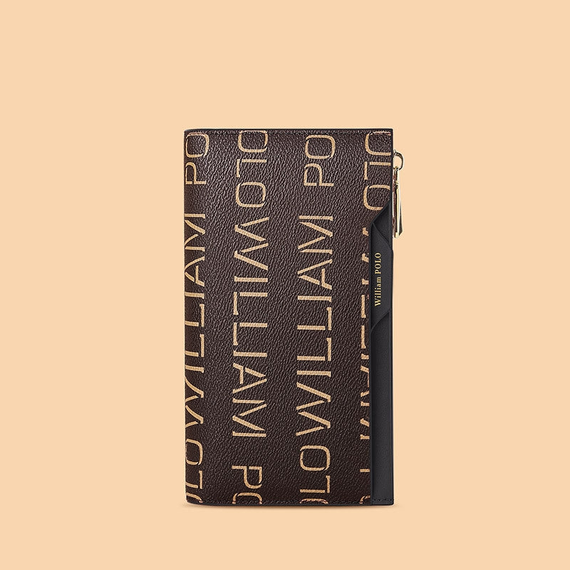 Sarah Express Contrast Letter Print Leather Wallet