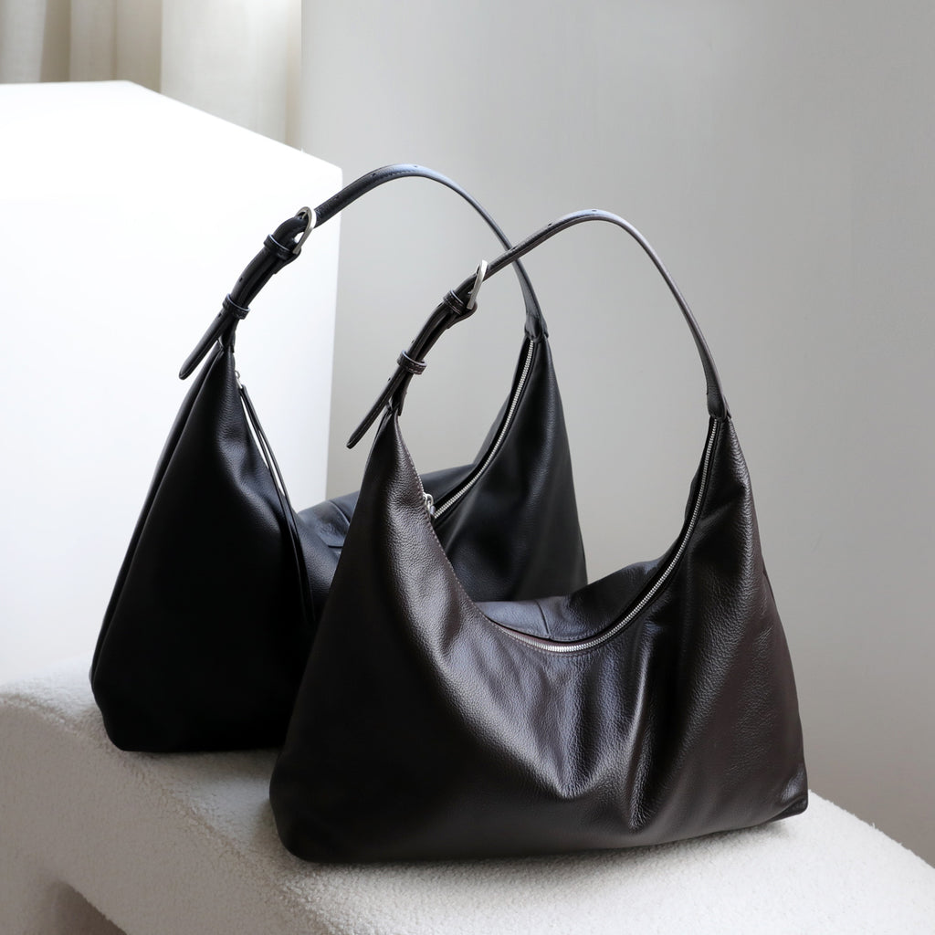 Sarah Express Genuine Leather Dumpling Tote Shoulder Bag