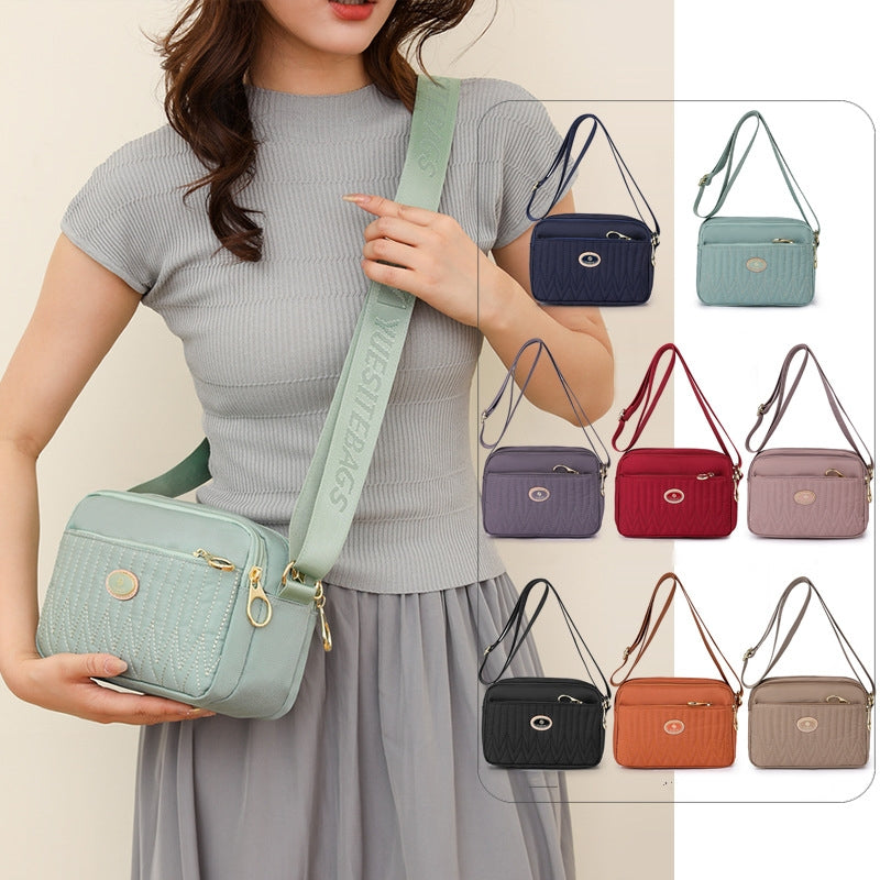 Sarah Express Lightweight Nylon Messenger Crossbody Bag