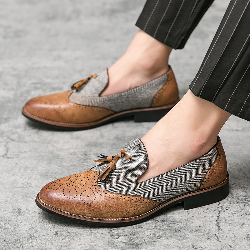 Sarah Express British Style Tassel Leather Flats