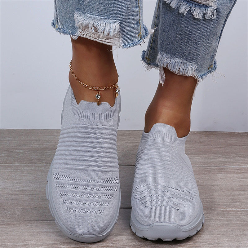 Sarah Express Knit Slip-On Walking Sneakers