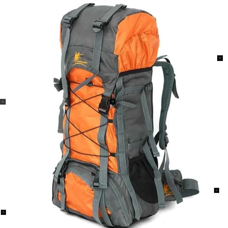 Sarah Express 60L Waterproof Hiking Travel Backpack Yellow