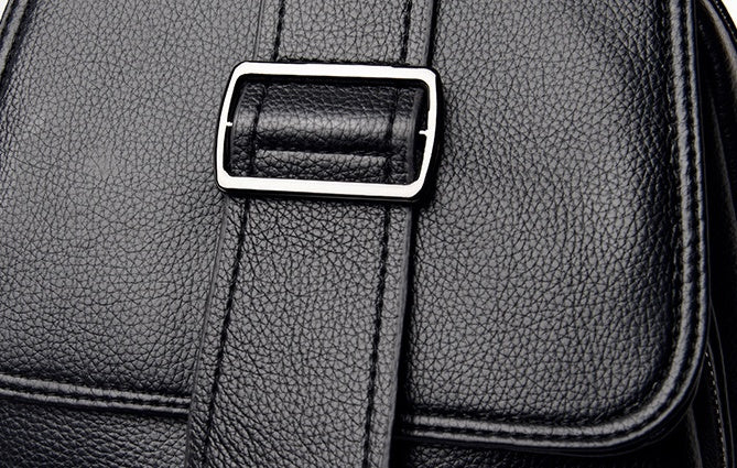 Sarah Express Fashion Soft Leather Casual Backpack