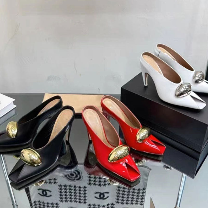 Sarah Express Square Toe Patent Leather High Heel Pumps