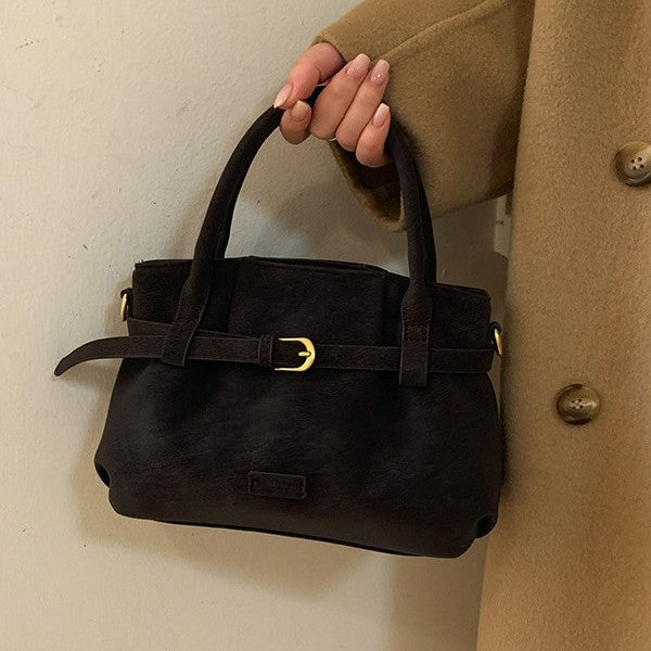 Sarah Express Matte Finish Horizontal Square Crossbody Bag