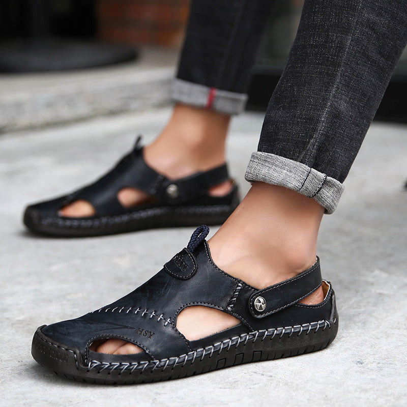 Sarah Express Men's Casual Closed-Toe Outdoor Sandals