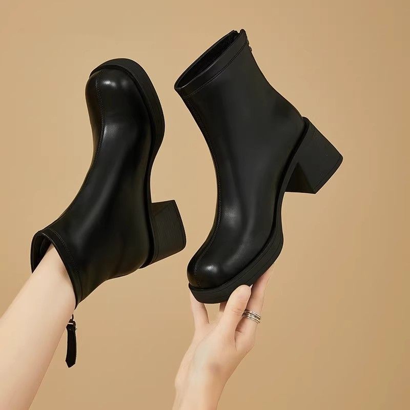 Sarah Express Women's Minimalist Slip-On Ankle Boots
