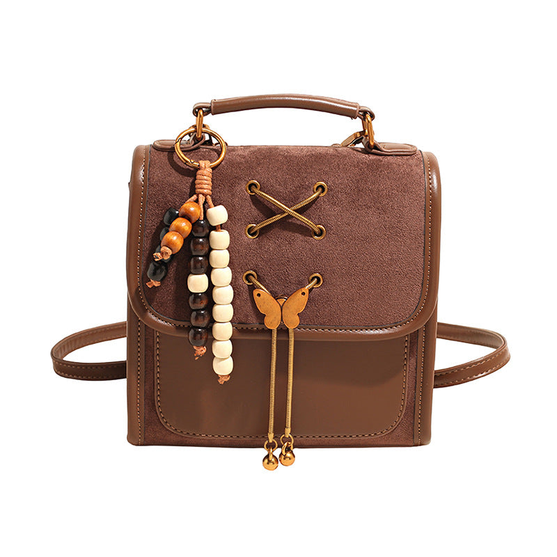 Sarah Express Textured PU Leather Crossbody Commuter Backpack