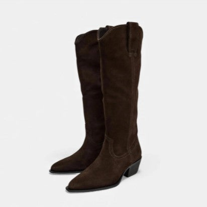 Sarah Express Women's Plus-Size Knee-High Riding Boots