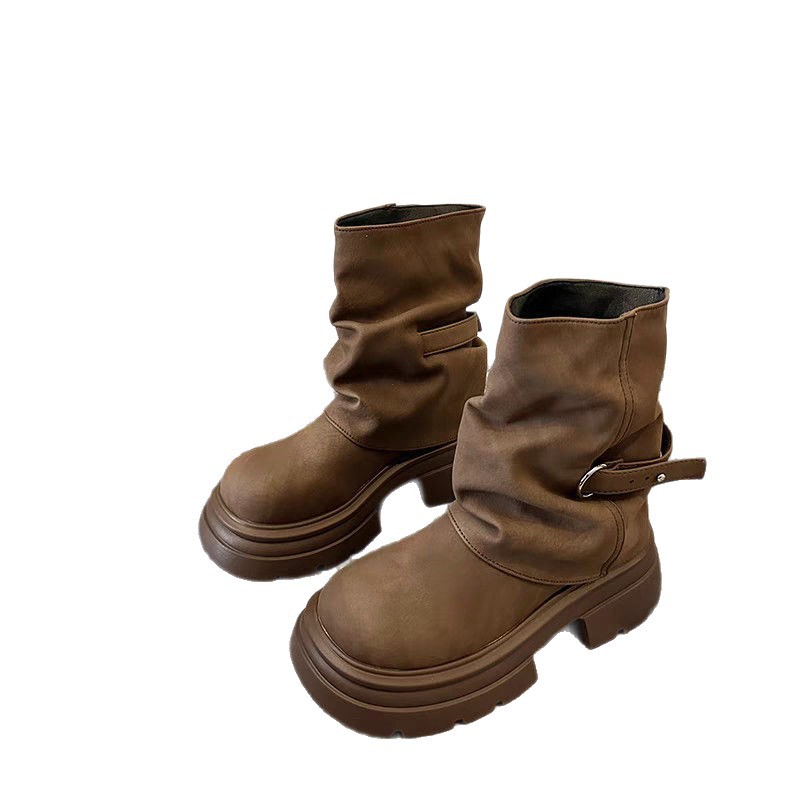 Sarah Express Retro Chunky Platform Combat Ankle Boots