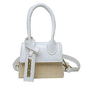 Sarah Express Woven Structured Mini Crossbody Bag White