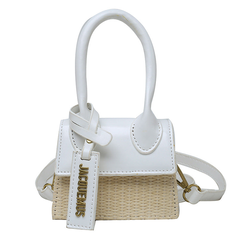 Sarah Express Woven Structured Mini Crossbody Bag White