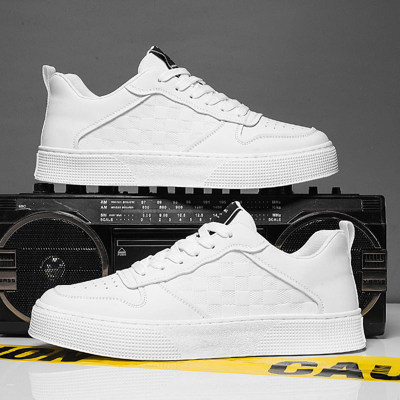 Sarah Express Casual Plaid Pattern Lace-Up Sneakers