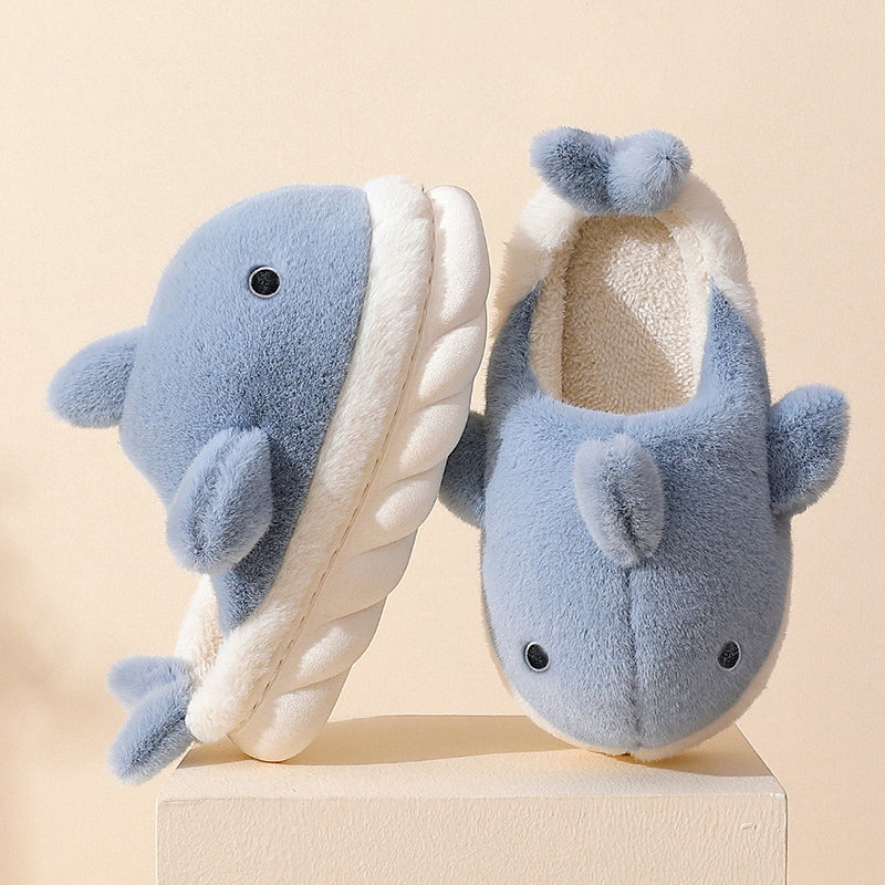 Sarah Express Plush Shark Indoor Bedroom Slippers