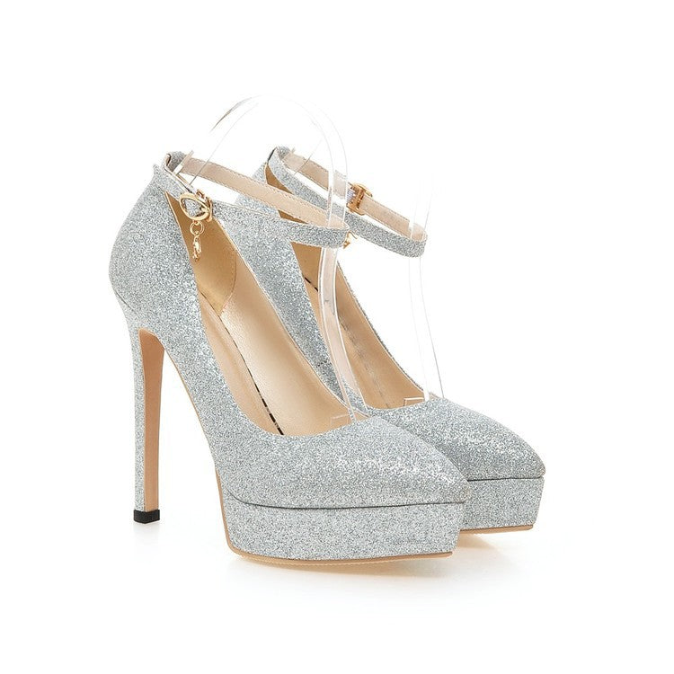 Sarah Express Glitter Platform Stiletto Heels