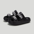 Sarah Express Chunky Chain Platform Sandals Black