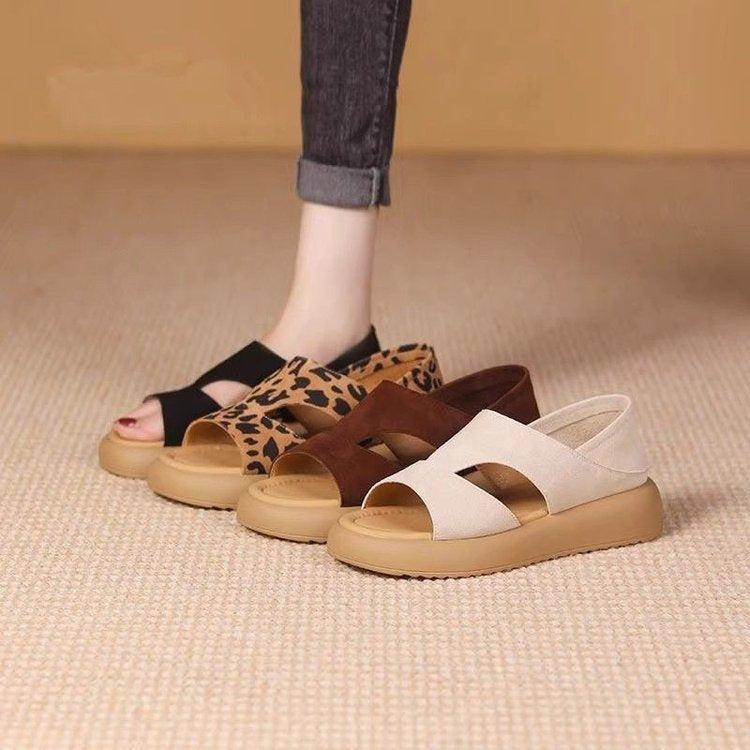 Sarah Express Flat Open-Toe Buckle Strap Sandals