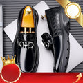 Sarah Express Men's Retro Platform Business Loafers Black Upgrade