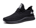Sarah Express Men's Lightweight Breathable Mesh Sneakers Black
