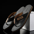 Sarah Express Men's Non-Slip Beach Sandals Black Fabric Strap