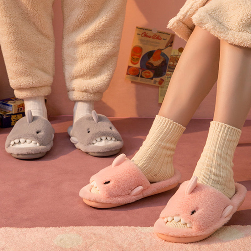 Sarah Express Unisex Fluffy Shark House Slippers