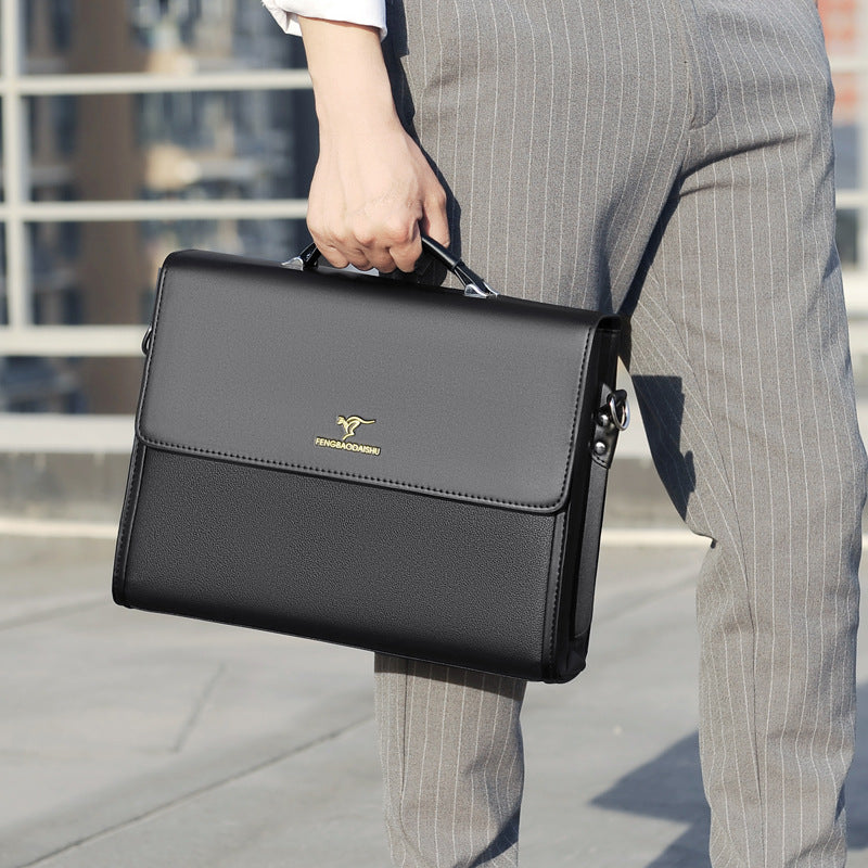 Sarah Express Professional Horizontal Leather Business Briefcase