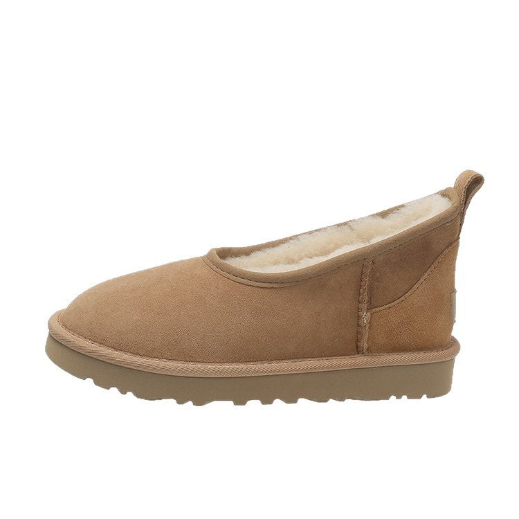 Sarah Express Women's Low-Cut Fur Lined Snow Boots
